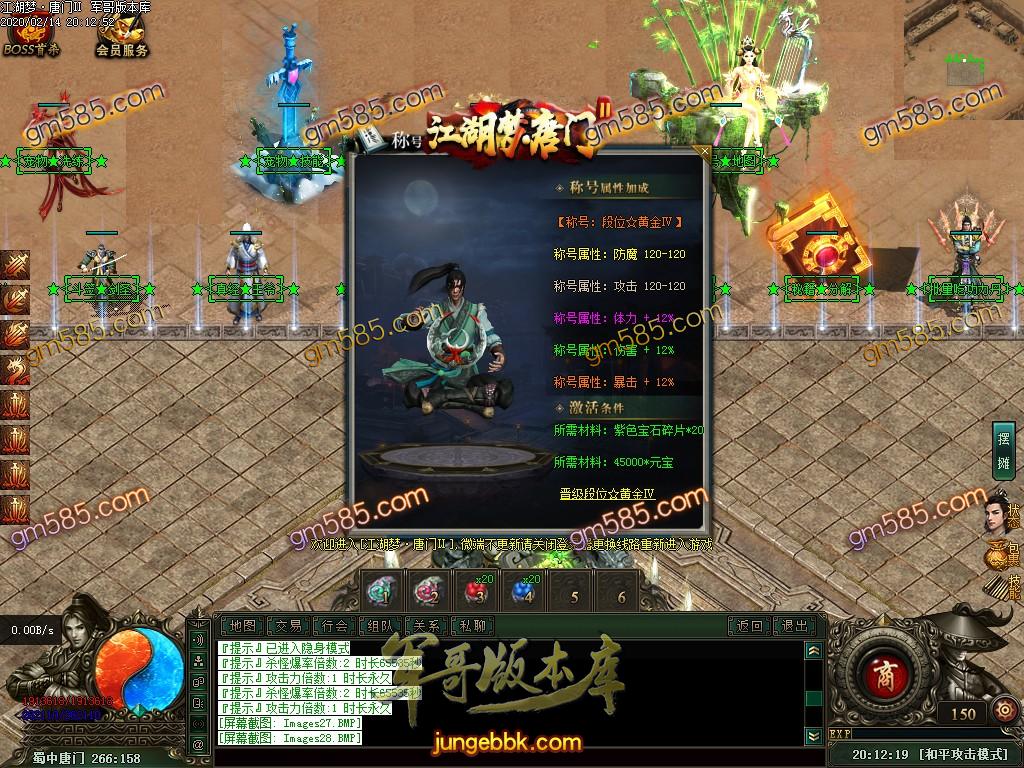 传奇服务端-独家江湖梦唐门第二季十二职业暗黑传奇版本-百种宠物-各种鉴定-装备魔次(31)